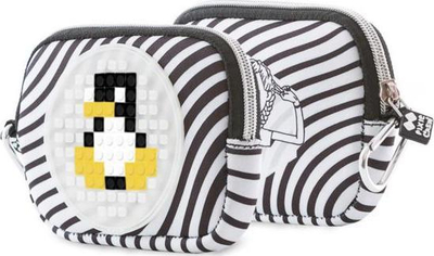 Portofol PIXIE CREW Universal Case MIA ERNO BL, silikon neopren, me piksel, bardh e zi