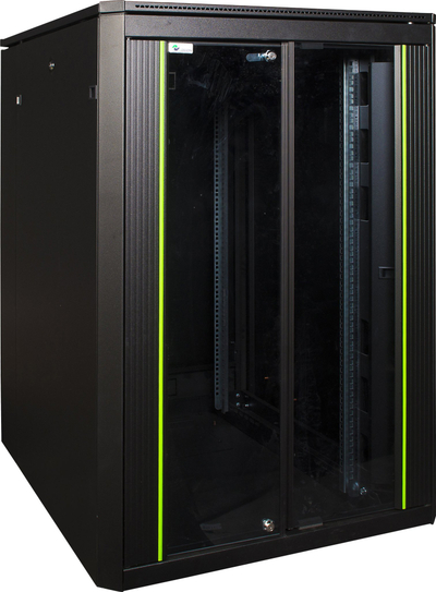 Kabinë rack Lanview RDL22U81BL, 22U, në këmbë, e zezë