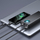 Powerbank me ekran dixhital Baseus Ambilight Overseas Edi QC, 30000mAh, 100W, i zi + kabllo USB-C/USB-C 1m, e zezë