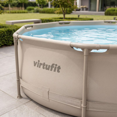 Pishinë kopshti VirtuFit Round Pool, Ø305 cm, 76 cm, bezhë