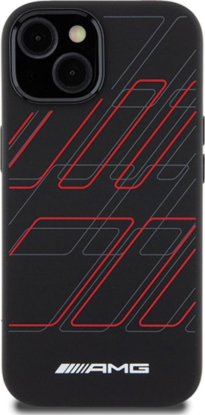 Mbulesë telefoni Mercedes AMG Silicone, për iPhone 15 Plus 14 Plus, MagSafe, e zezë