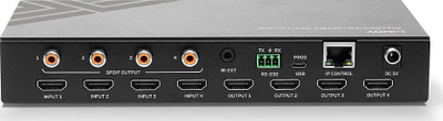 Matrix HDMI Lindy 4x4 18G, 4K 60Hz, me audio, e zezë