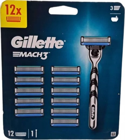 Brisk rroje Gillette Mach3 për burra, dorezë, me tehe që ndërrohen