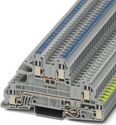 Bllok terminali Phoenix Contact UTI 2.5-PE/L/N, 0.2-4 mm², 3 nivele, gri