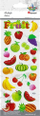 Ngjitëse dekorative Titanum Raised Soft Stickers Fruit, efekt 3D, me fruta shumëngjyrëshe