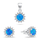 Set aksesorë për femra Brilio Silver sBS3746, kaltër