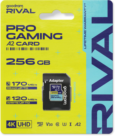 Karta e memories Goodram Rival MicroSDXC 256GB, Class 10, UHS-II/U3, A2, V30