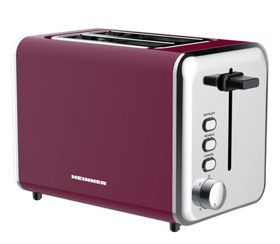Toaster buke Heinner, 715-850 W, 6 nivele pjekjeje, burgundy
