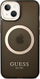 Mbulesë telefoni Guess GUHMP14SHTCMK për iPhone 14, MagSafe, transparente me ari, e zezë