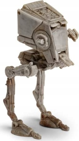 Lodër figurë Star Wars Micro Galaxy Squadron AT-ST, 3\", me figurë piloti, gri