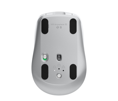 Maus Logitech MX Anywhere 3S, wireless, Bluetooth, gri e hapur