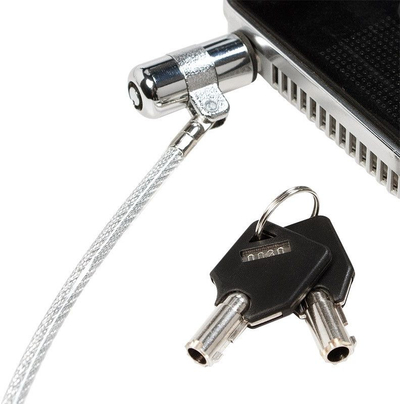 Kabllo sigurie për laptop LogiLink NBS009, 1.8m, me çelës, ngjyrë argjendtë
