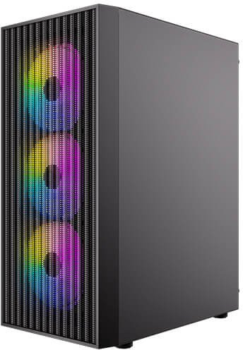 Kuti kompjuteri Antec AX27 RGB, MIDI Tower, xham i temperuar, e zezë