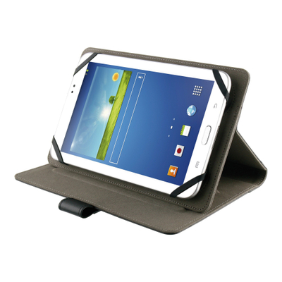 Kllëf universal për tablet 7-8", me xhep për letra, lëkurë artificiale, gri