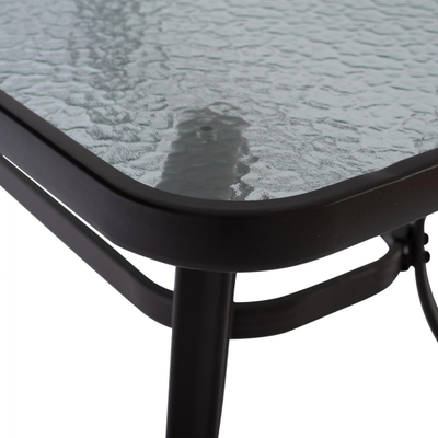 Tavolinë “Bravo” metal + xham 120×70 cm,"HM5021.12", kaftë