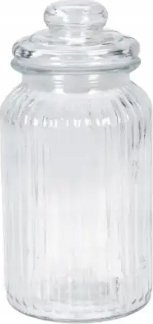 Kavanoz qelqi vintage, 1000ml, kapak hermetik, transparent