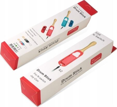 Mbajtëse shkopinj Taiko MARIGames për Joy-Con Nintendo Switch, set 2 copë, plastike ABS, blu dhe e kuqe
