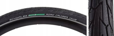 Gomë biçiklete Schwalbe Road Cruiser K-Guard, 24 x 1.75, mur anësor me reflektues, e zezë
