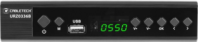 Marrës DVB T Cabletech URZ0336B, USB, ekran dixhital, i zi
