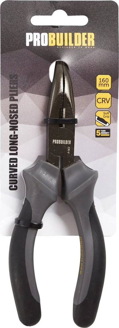 Pincë me majë të harkuar Probuilder, 160mm, metalike
