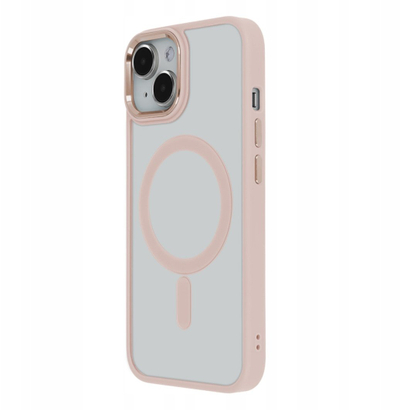 Kapsollë Tecto Shield Satin Elegant Mag për iPhone 15 Plus 6.7", MagSafe, rozë