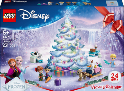 Kalendar adventi LEGO Disney Frozen 2025, set për ndërtim, shumëngjyrësh