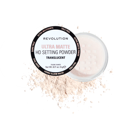 Pudër pluhur për fytyrë Revolution Ultra Matte HD, Translucent, 6g