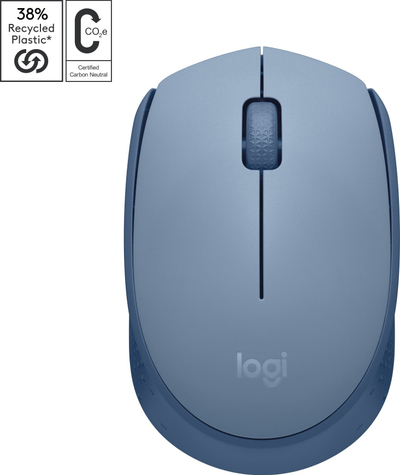 Set maus dhe mouse pad Logitech M171, wireless, Studio Series, blu dhe grafit