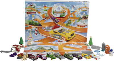 Kalendar Adventi Hot Wheels, 24 surpriza, vetura 1:64, shumëngjyrësh