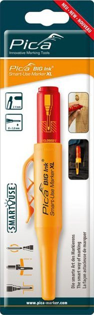 Marker i përhershëm Big Ink Smart Use XL, majë për vrima të thella, i kuq
