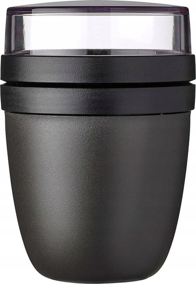 Enë drekë Mepal Ellipse On the Go, 2 ndarje, plastike pa BPA, e zezë