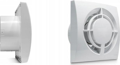 Ventilator banjoje Awenta Fabio fi 100, qafë 5 cm, me higrostat, i bardhë