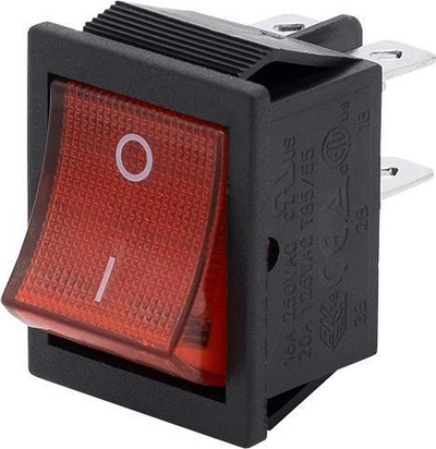 Çelës elektrik Volteo Illuminated Double Pole, me ndriçim, dy pole, i zi