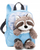 Çantë shpine për kalamaj Nici Travel Friends, me lodër rakun pelush, 25 cm, blu e çelët