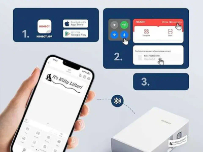 Printer etiketa Niimbot B18, i vogël për me e marrë me vete, me Bluetooth, i bardhë