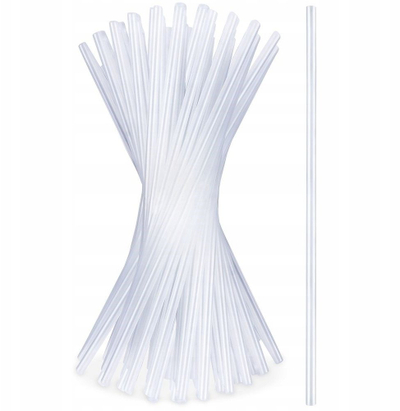 Kashte plastike të ripërdorshme, 50 copë, transparente
