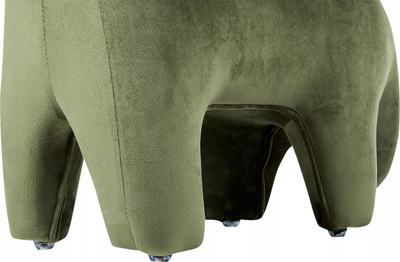 Stol për kalamaj BRONTOSAUR Velvet Animal, si dinozaur, velvet, i gjelbër