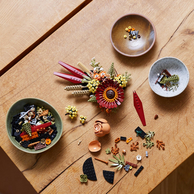 Set LEGO Icons Dried Flower Centrepiece 10314, 812 copa, për të rritur, shumëngjyrësh