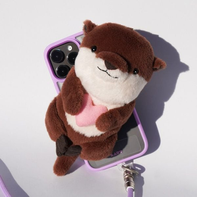 Portofol magnetik Laut MAGMOJI WALLET Ocean Otter, për MagSafe, kafe