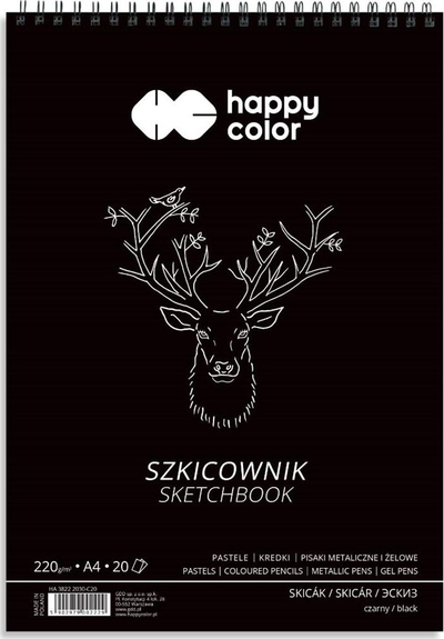Bllok vizatimi Happy Color, A4, 20 faqe