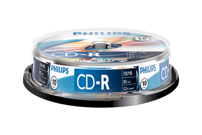 CD-R Philips, 80min, 700MB, 52x SP ,10/1
