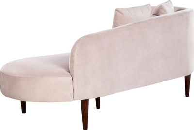 Shezlong velvet Beliani Chaumont majtas, 168x66x75cm, rozë e çelët