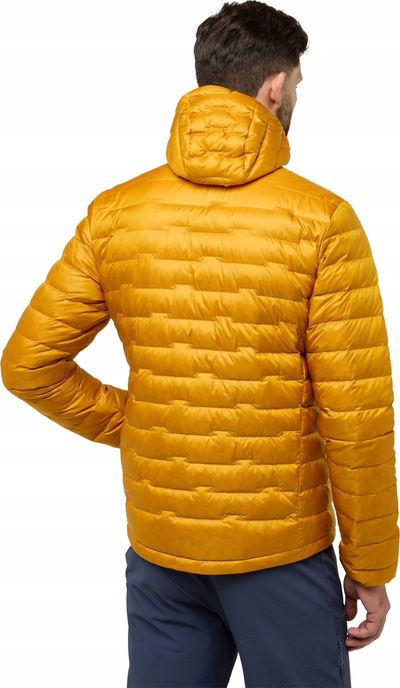 Зимска јакна Jack Wolfskin Passamani Down Hoody M, со капуљача, за мажи, портокалова и жолта