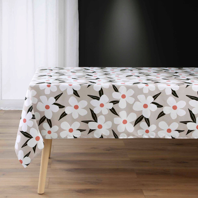 Mbulesë tavoline Bricoline Darcy Natural, katrore 140x240cm, mikrofibër, ngjyrë natyrale