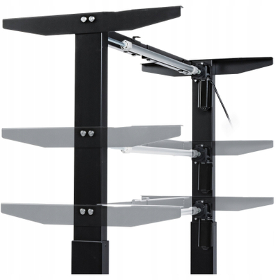 Kornizë tavoline Delta Desk EDF-90/135, elektrike, e rregullueshme 90-135cm, e zezë