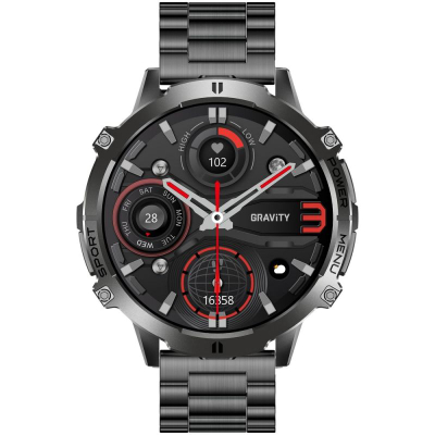 Ora e mençme Gravity GT42 2, AMOLED 1.73", Bluetooth 5.3, e zezë