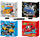 Кеса за подарок Kids Vehicles L, 30x42x20 cm, широк долен дел, шарена
