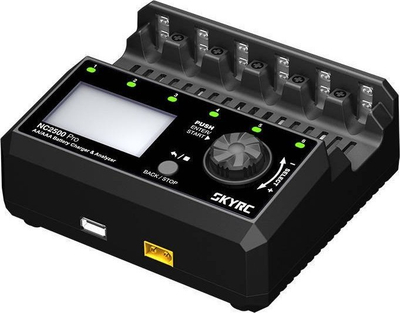 Полнач за батерии SkyRC NC2500 Pro, 6 слотови, AA AAA, со УСБ QC