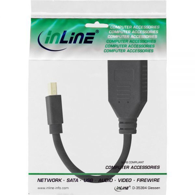 Përshtatës AV InLine (17150S), DisplayPort Mini në DisplayPort, i zi