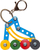 Set kreativ për varëse çelsash X PRESS ME DIY Keychain Roller, 63 copë, shumëngjyrësh